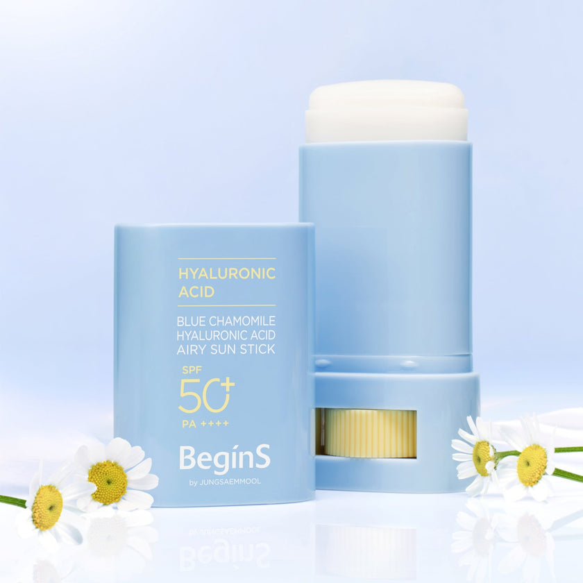 BeginS by JUNGSAEMMOOL Blue Chamomile Hyaluronic Acid Airy Sun Stick
